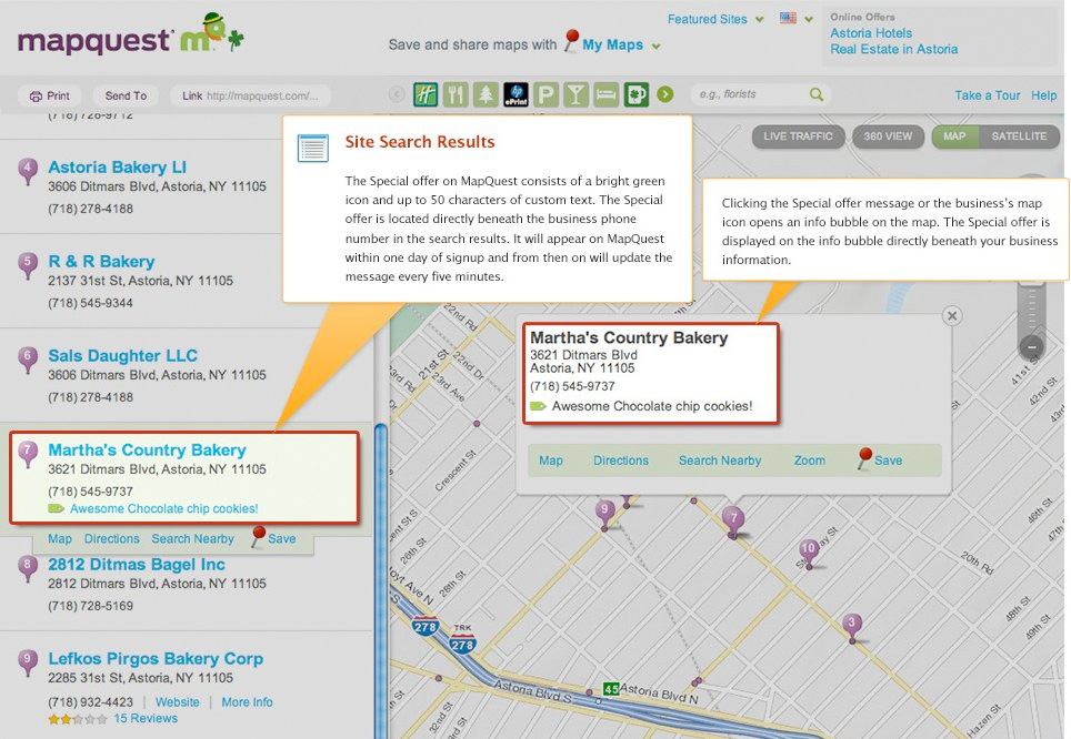 PowerListings Live on MapQuest