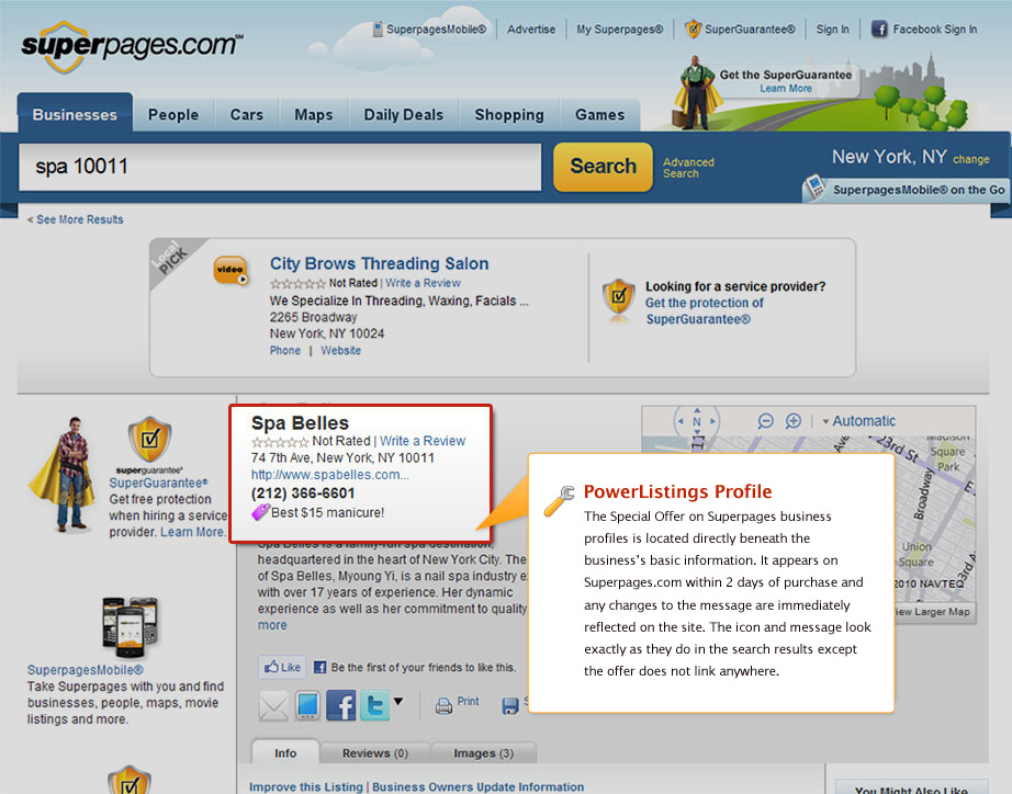 PowerListings Live on Superpages