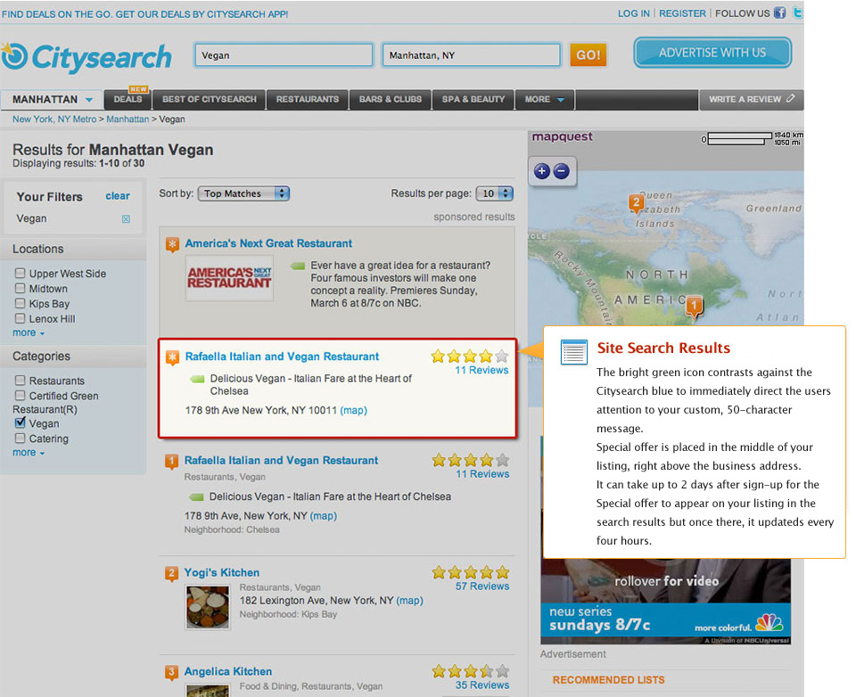 PowerListings Live on Citysearch