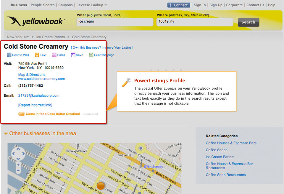 PowerListings Live on Yellowbook